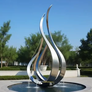 مجسم ستانلس ستيل مجنح كبير