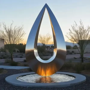 مجسم ستانلس ستيل قطرة