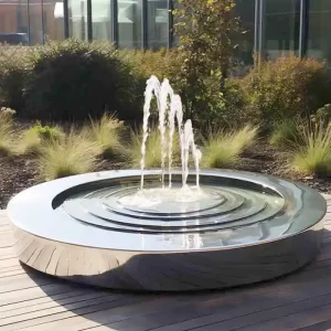 نافورة مياه ستانلس ستيل موديل دائري